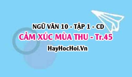 Soạn bài Cảm xúc mùa thu trang 45 lớp 10 Cánh Diều tập 1